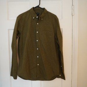 NWT J Crew Men's Olive Green Dress Shirt